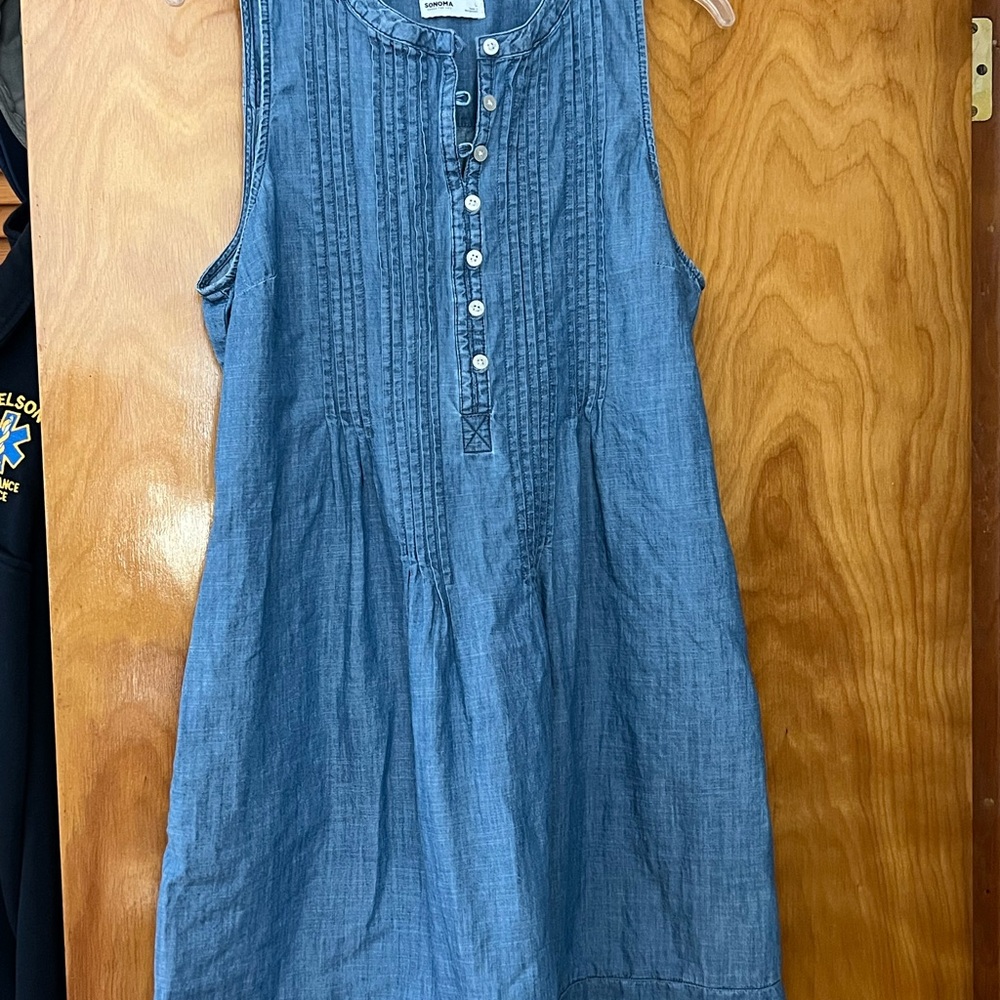 Sonoma Blue Button-Up Denim Top